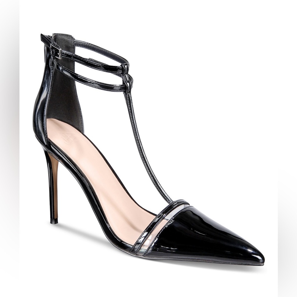 AAJ by Aminah, Yvonne Pointy Toe High Heel Black Sandal, Size 8, New in Box